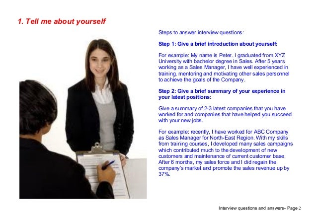 Tell Me About Yourself Answer Pdf